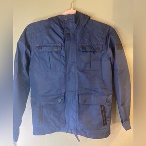 Boys size 10/12 Michael Kors navy blue multi pocket lined jacket